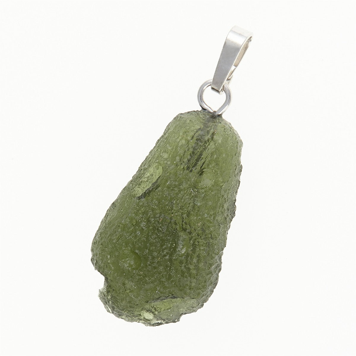 Silver pendant with moldavite 12398