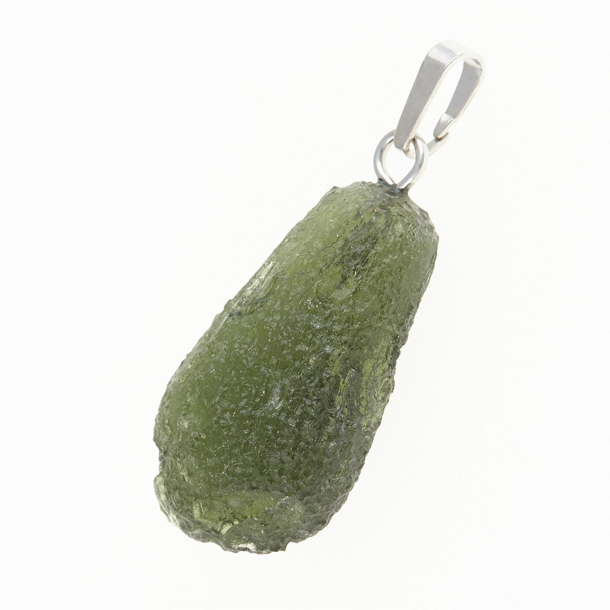 Silver pendant with moldavite 12398