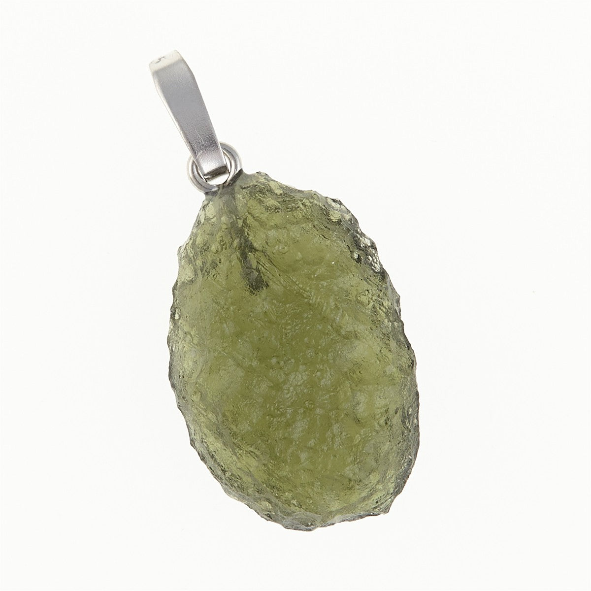 Silver pendant with moldavite 12399