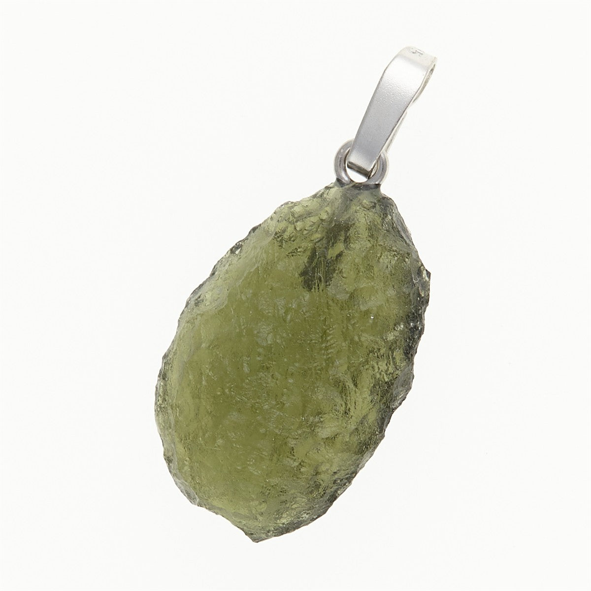 Silver pendant with moldavite 12399
