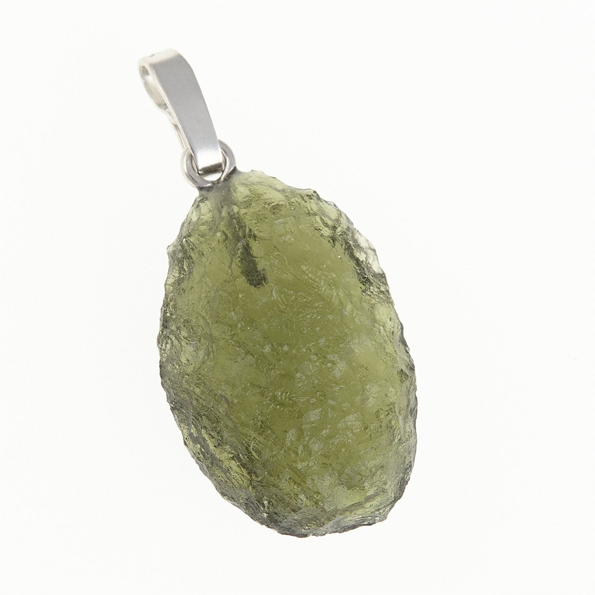 Silver pendant with moldavite 12399
