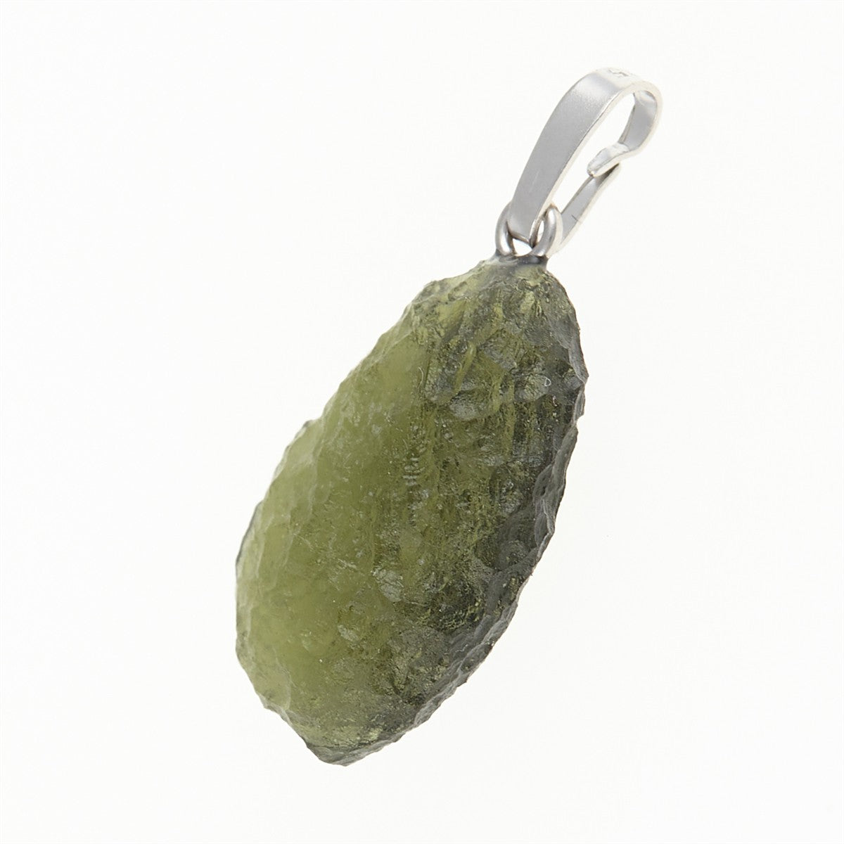 Silver pendant with moldavite 12399