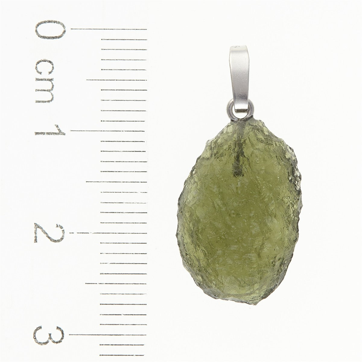 Silver pendant with moldavite 12399