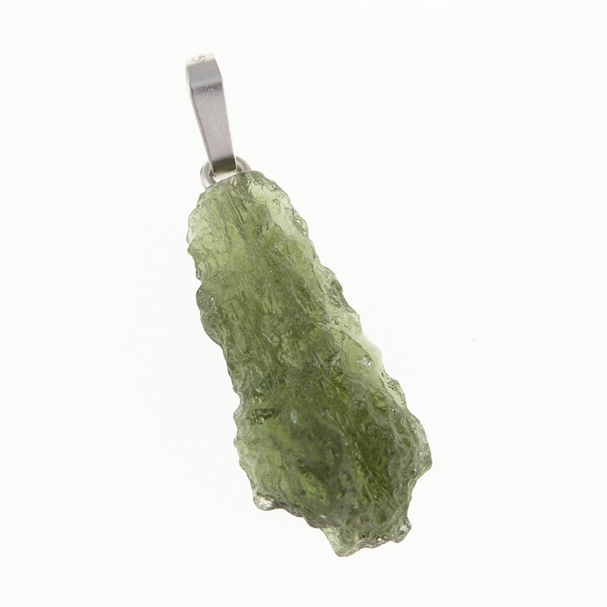 Silver pendant with moldavite 12406