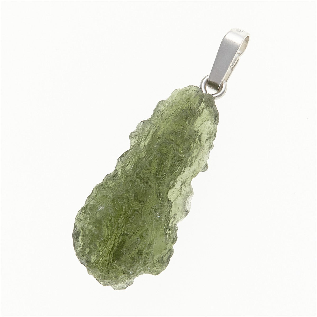 Silver pendant with moldavite 12406