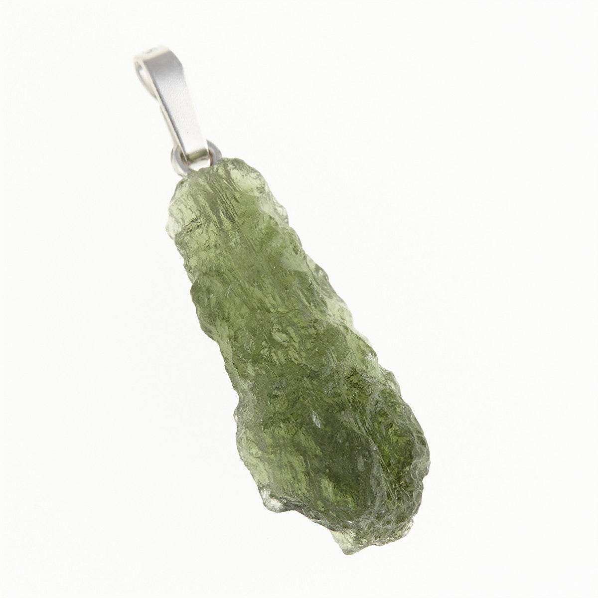 Silver pendant with moldavite 12406