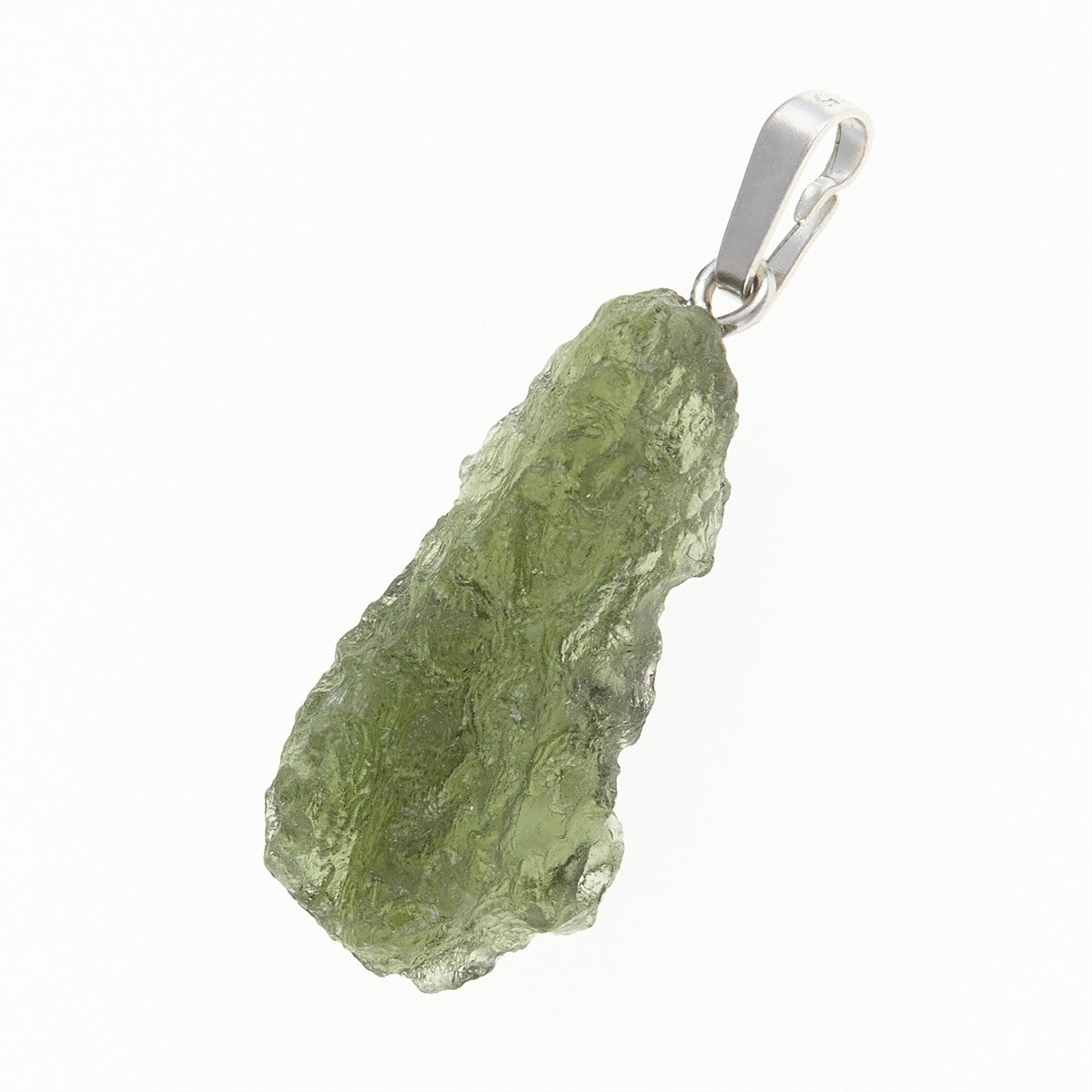 Silver pendant with moldavite 12406
