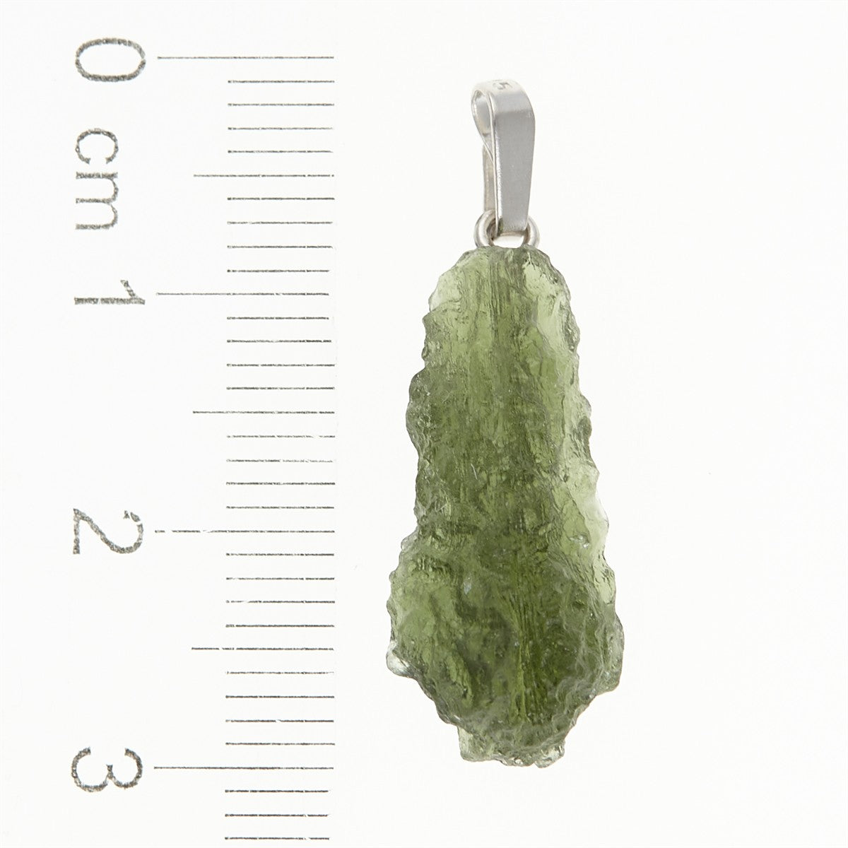 Silver pendant with moldavite 12406