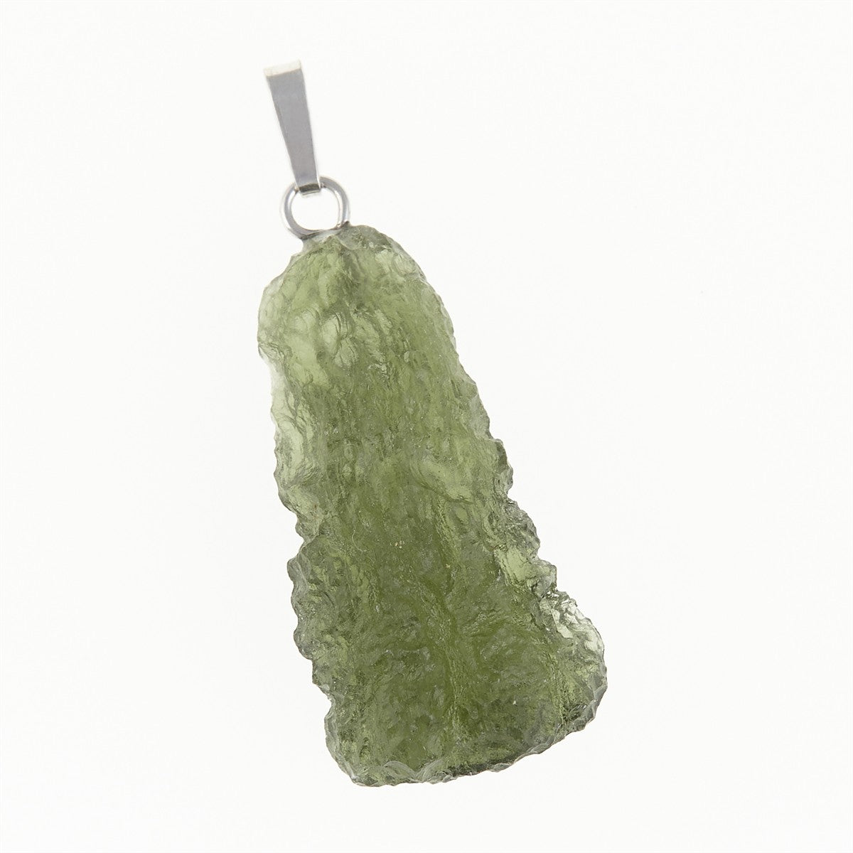 Silver pendant with moldavite 12410