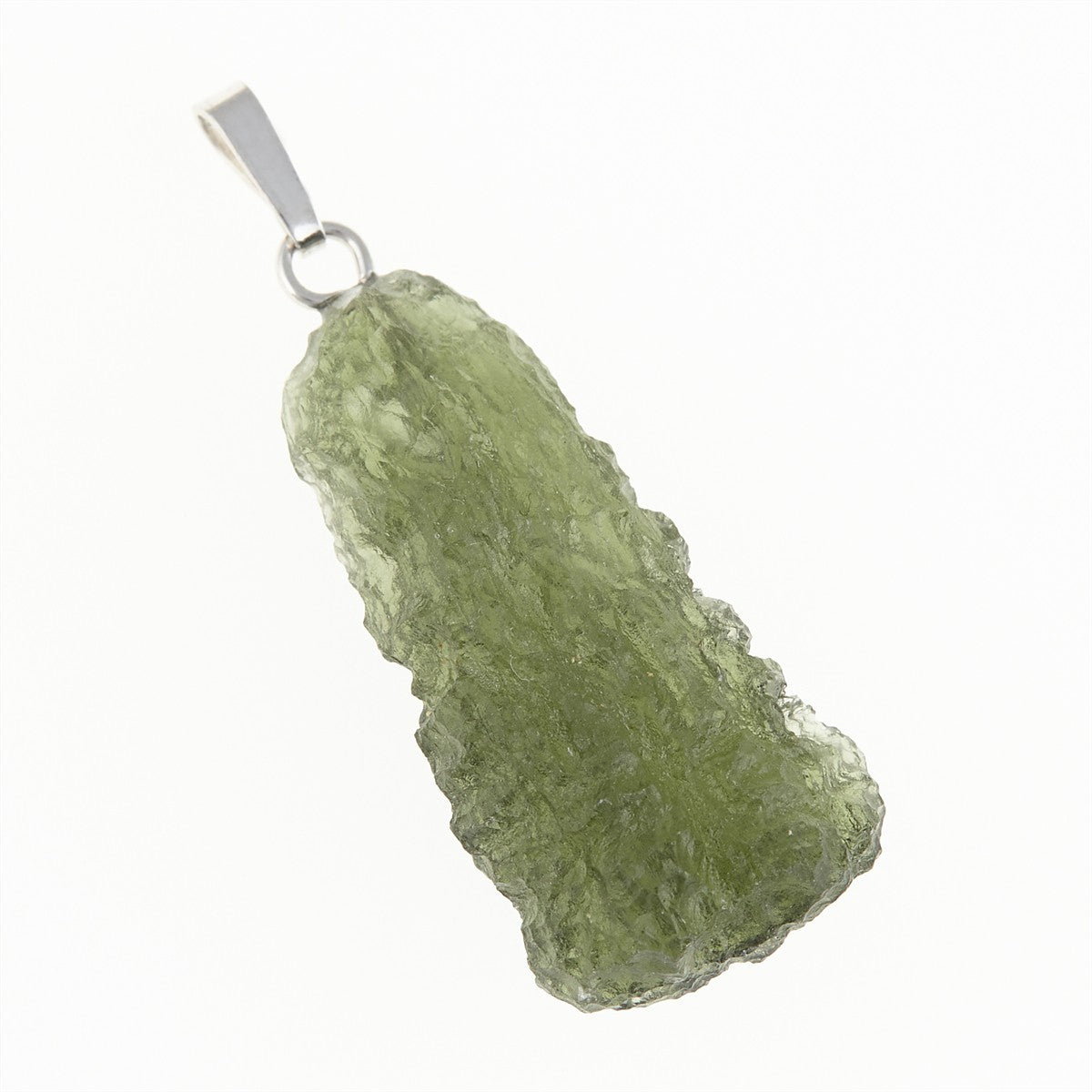 Silver pendant with moldavite 12410