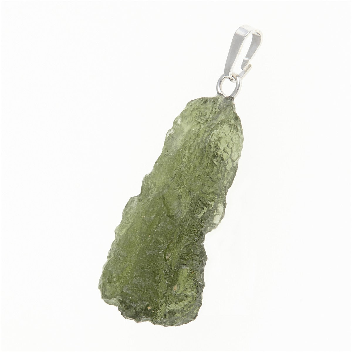 Silver pendant with moldavite 12410