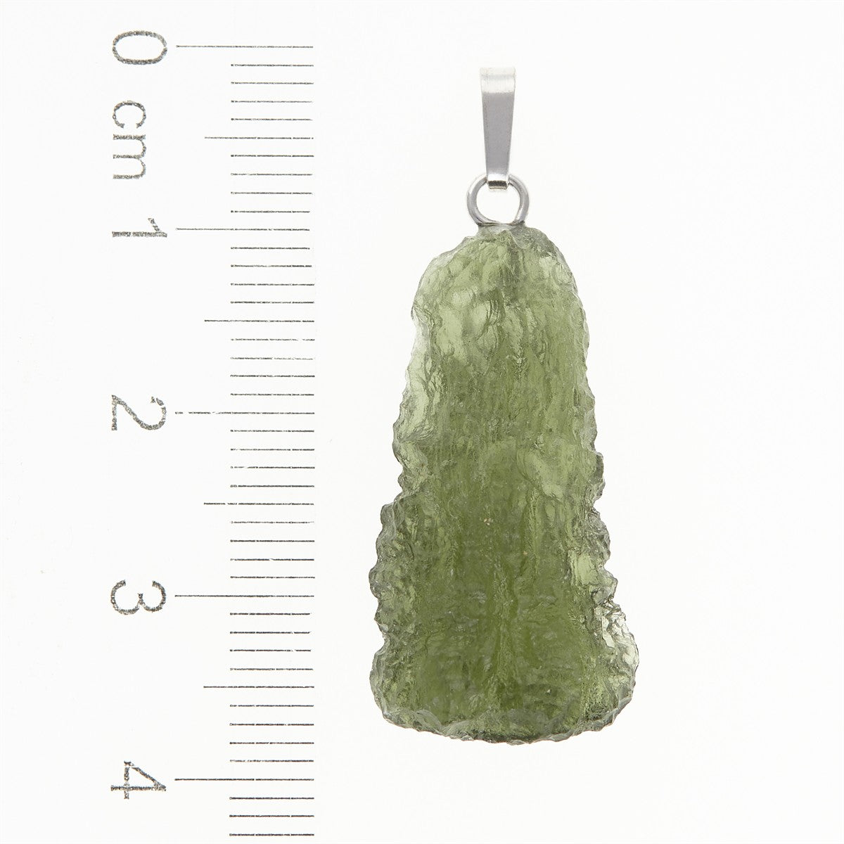 Silver pendant with moldavite 12410