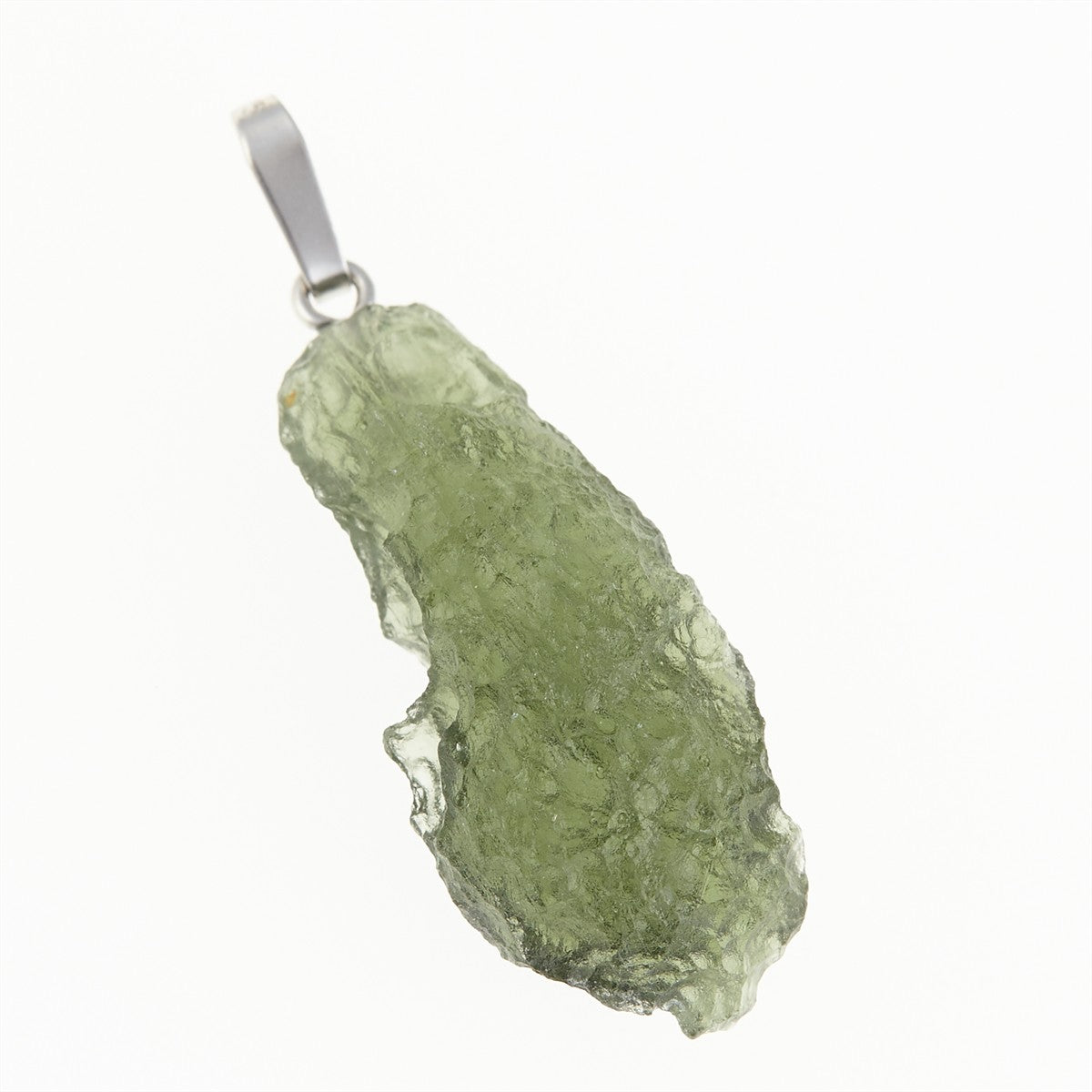 Silver pendant with moldavite 12413
