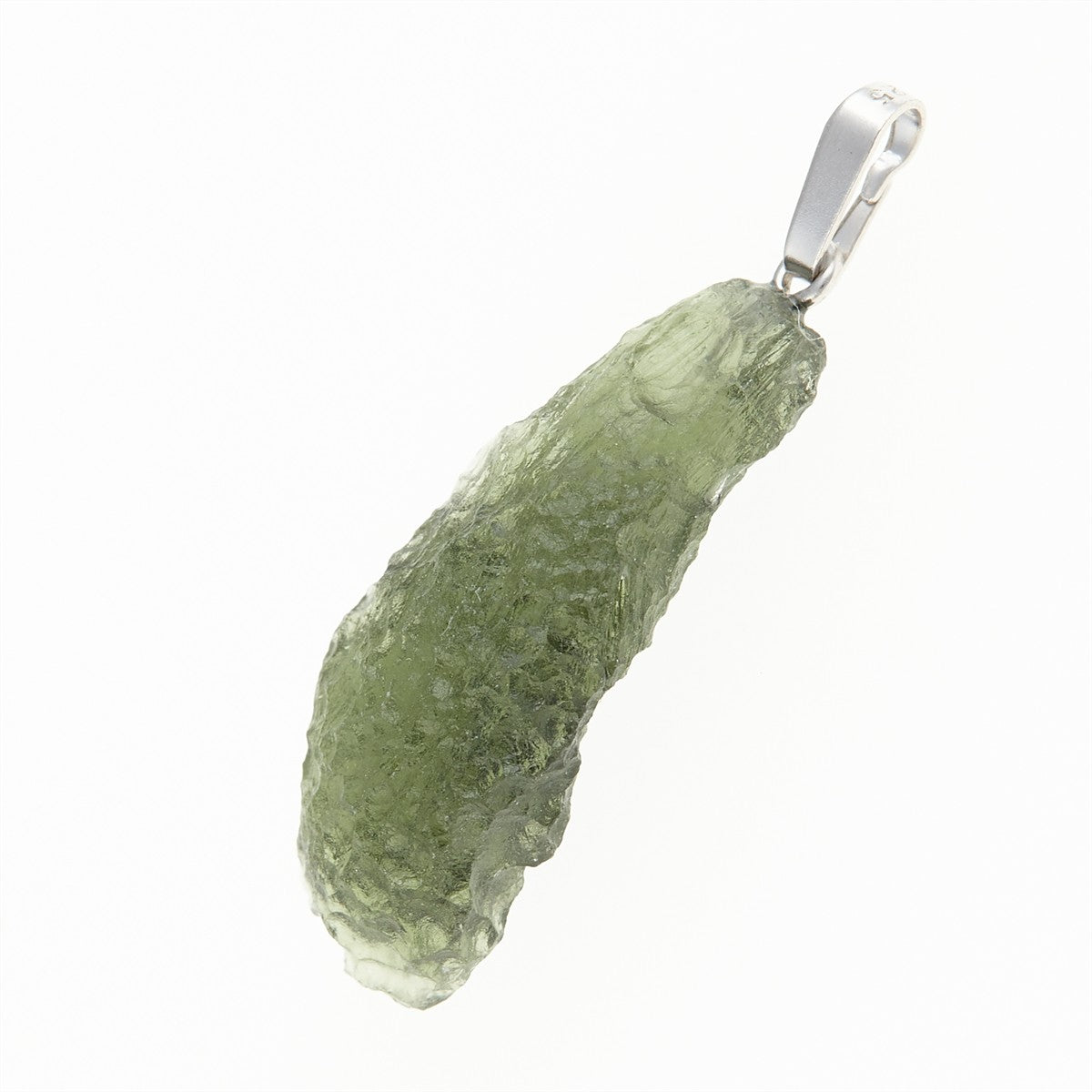 Silver pendant with moldavite 12413