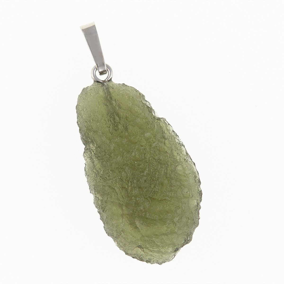 Silver pendant with moldavite MK12423
