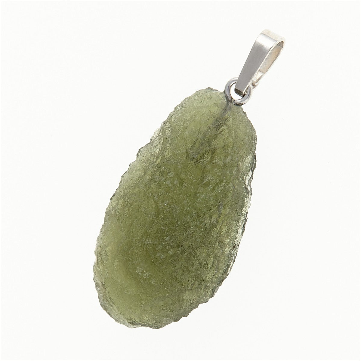 Silver pendant with moldavite MK12423