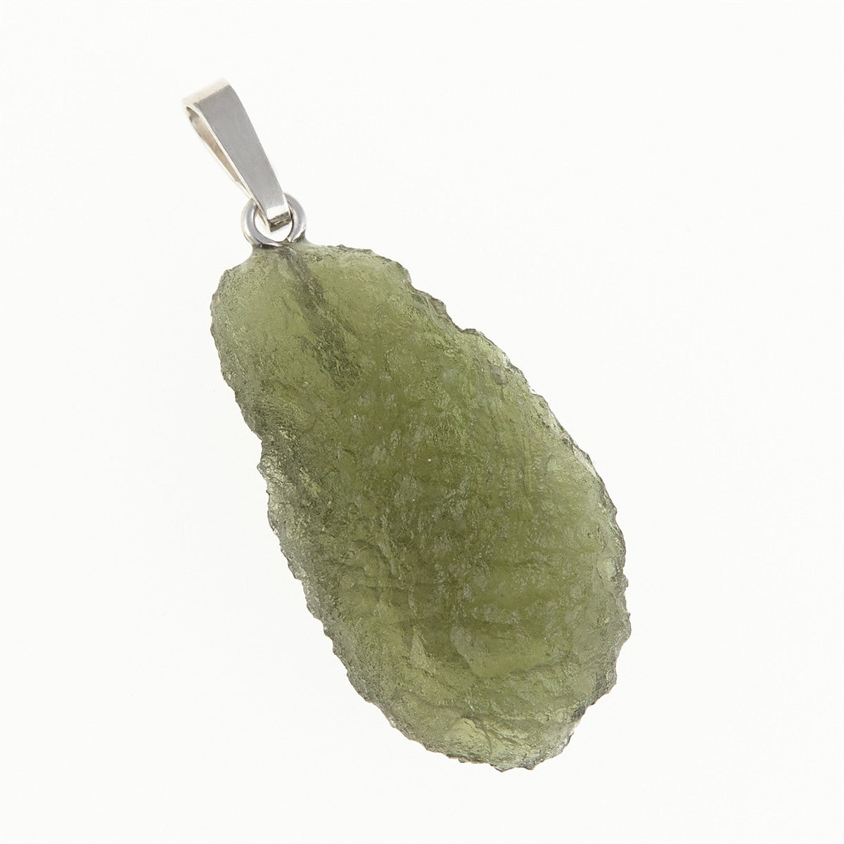 Silver pendant with moldavite MK12423