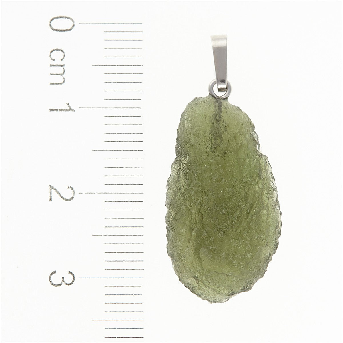 Silver pendant with moldavite MK12423
