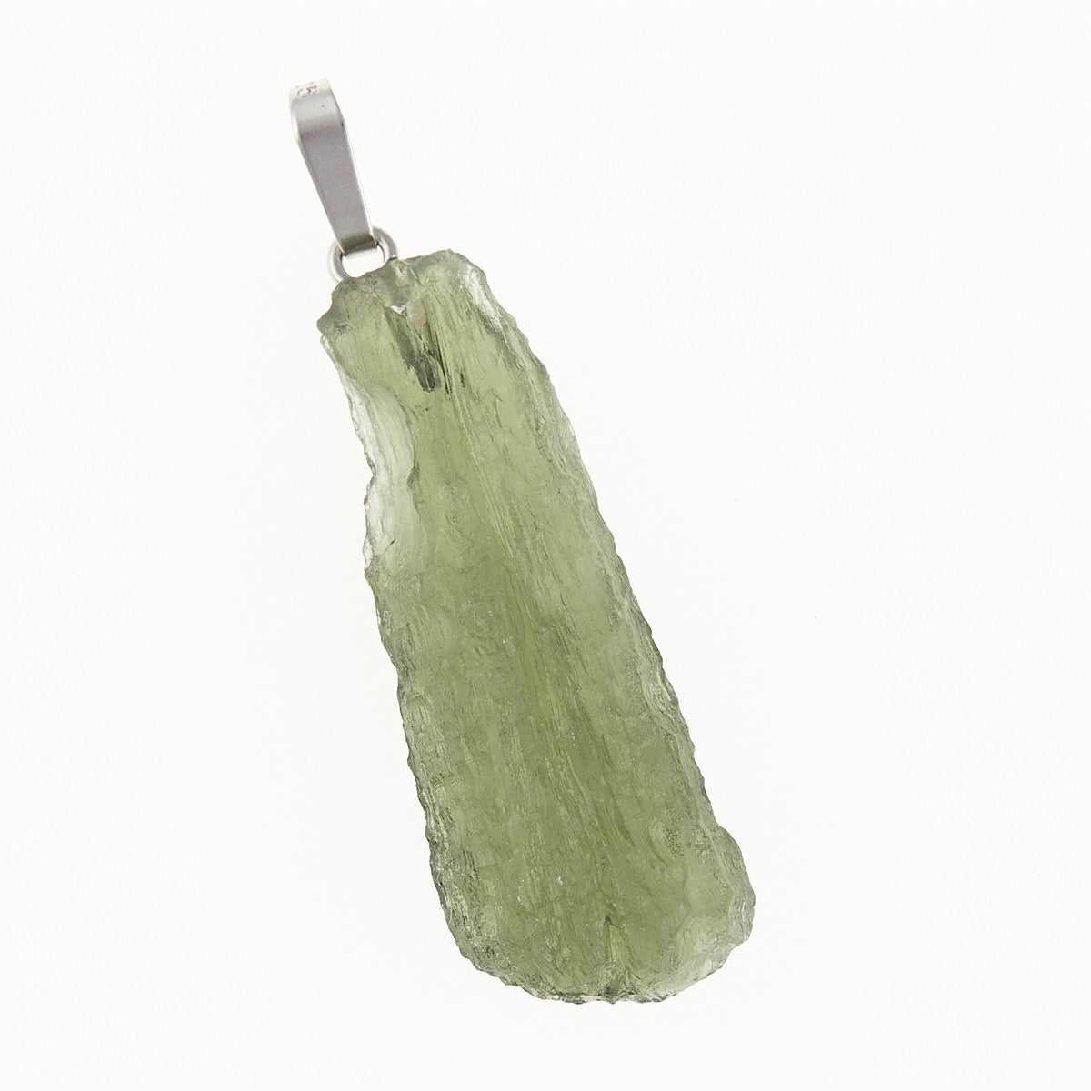 Silver pendant with moldavite 12426
