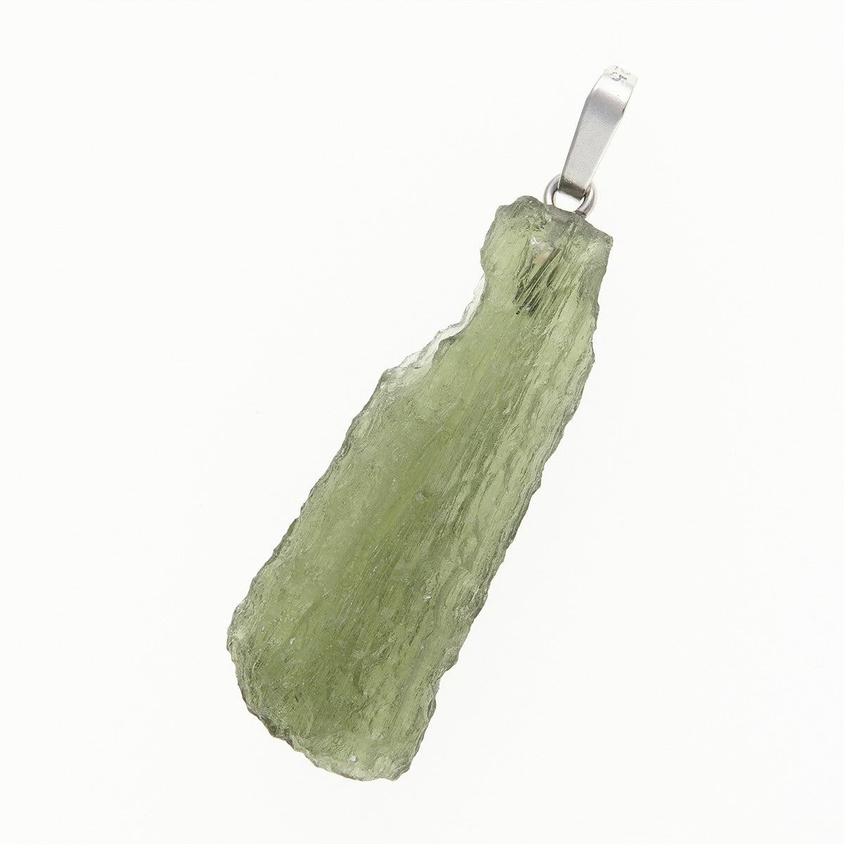 Silver pendant with moldavite 12426