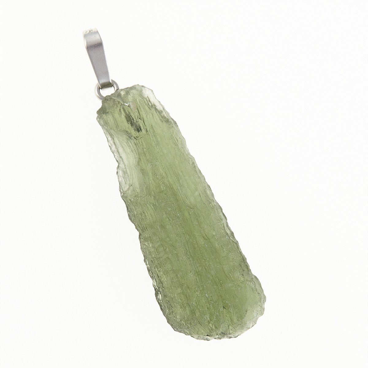 Silver pendant with moldavite 12426
