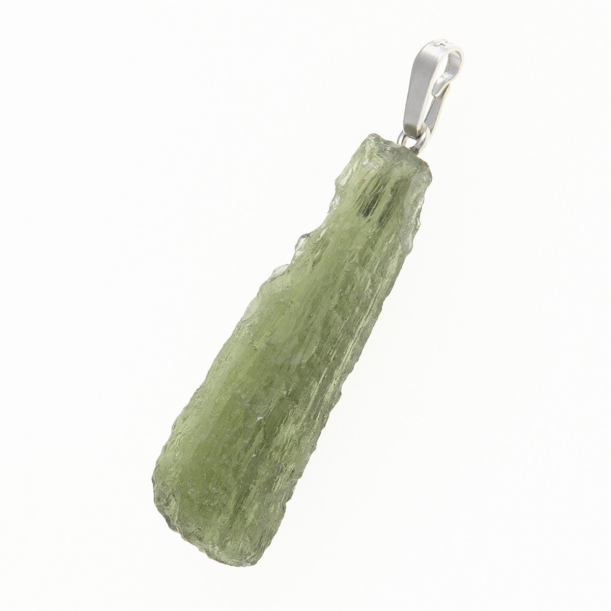 Silver pendant with moldavite 12426