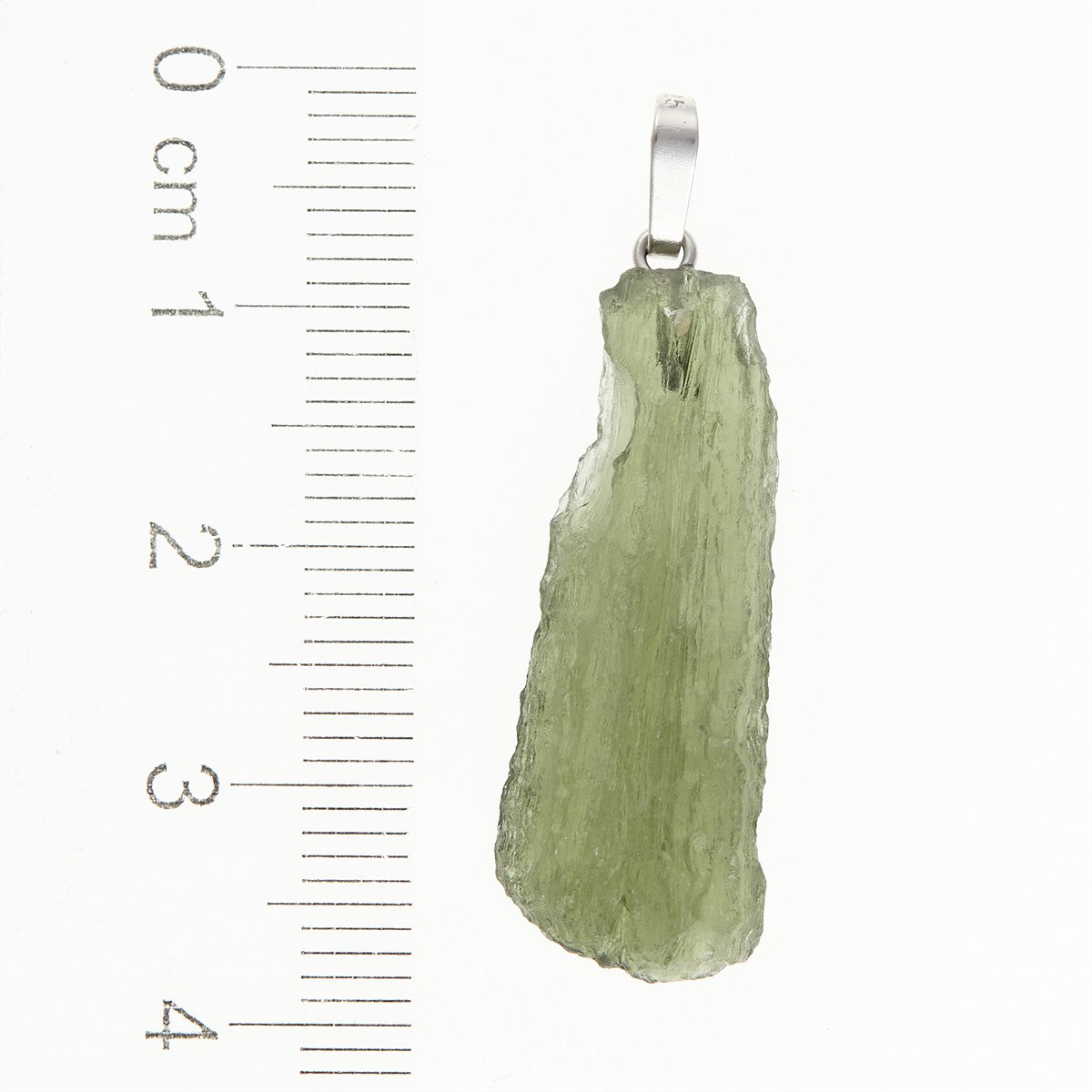 Silver pendant with moldavite 12426