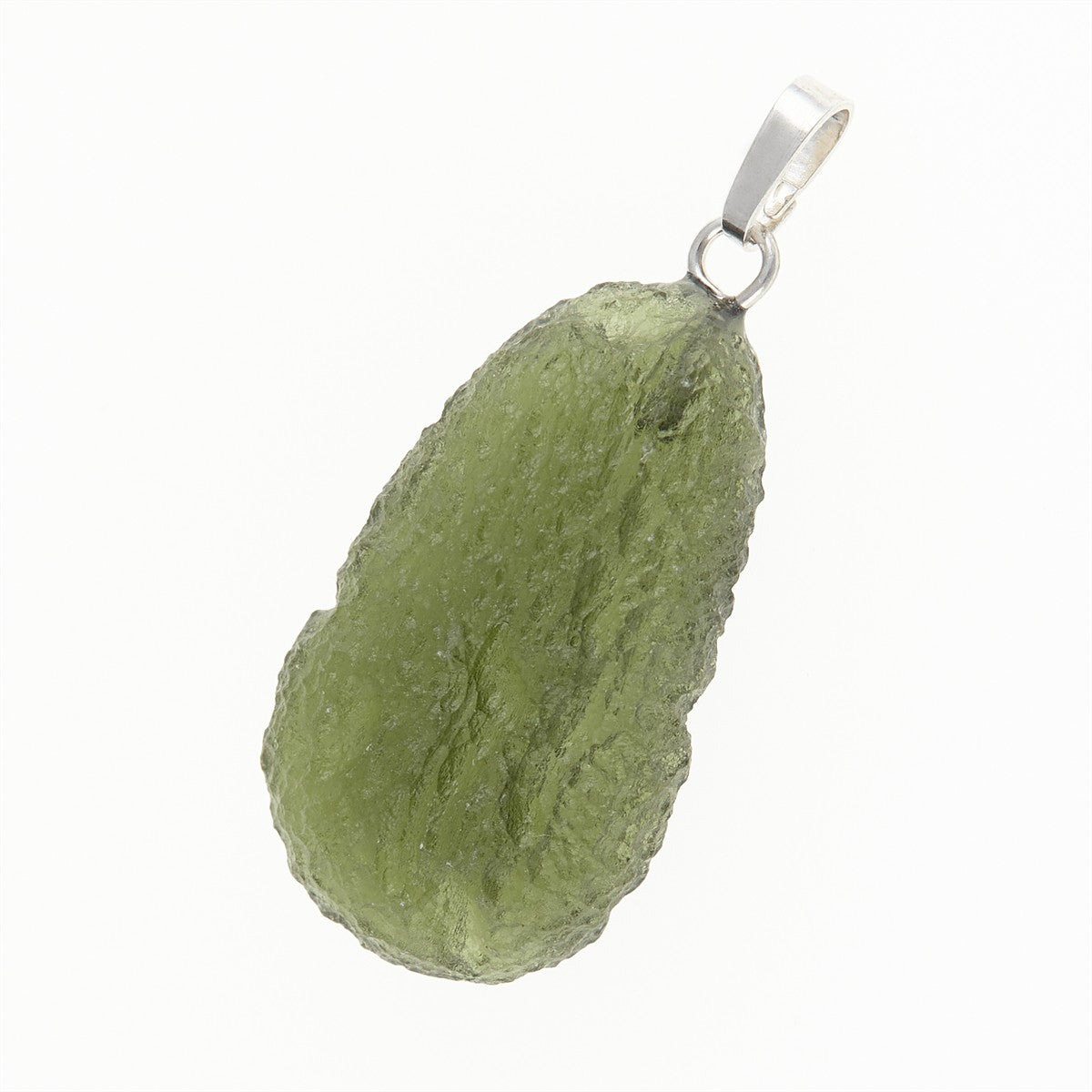 Silver pendant with moldavite 12427
