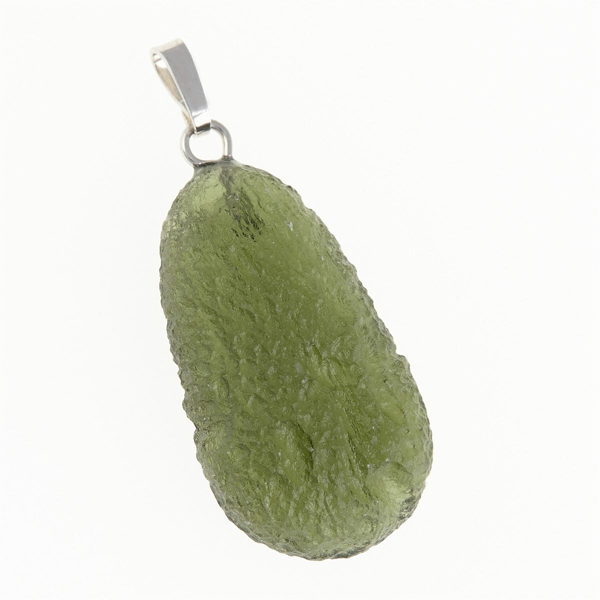 Silver pendant with moldavite 12427