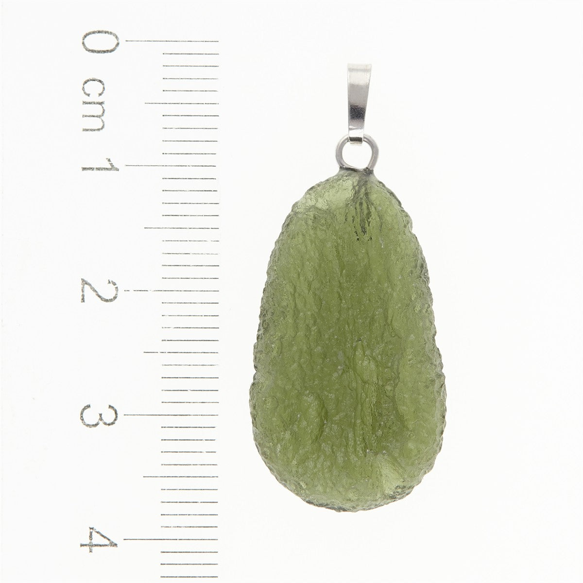 Silver pendant with moldavite 12427
