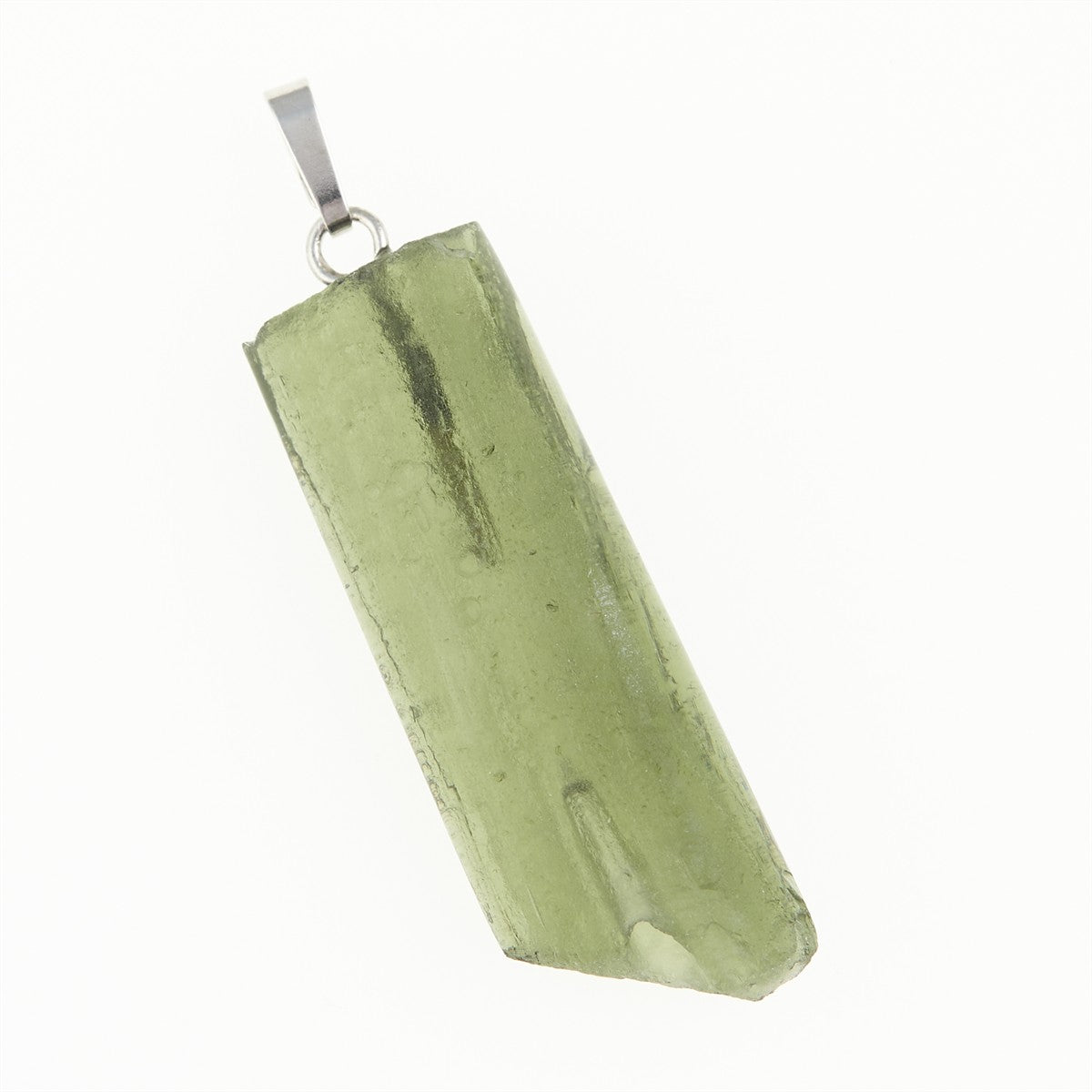Silver pendant with a moldavite 26-007