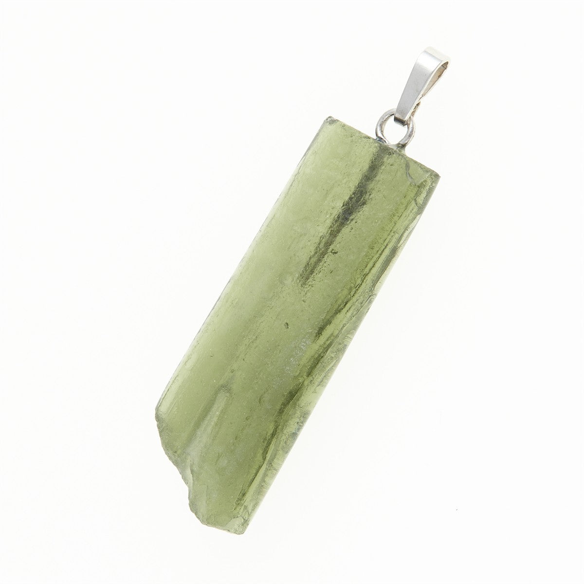 Silver pendant with a moldavite 26-007
