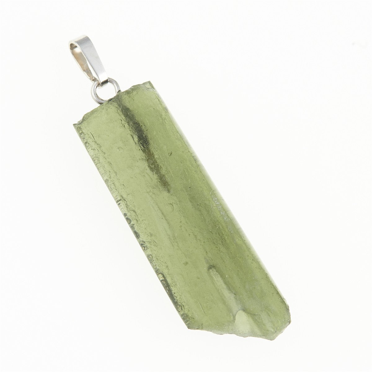 Silver pendant with a moldavite 26-007