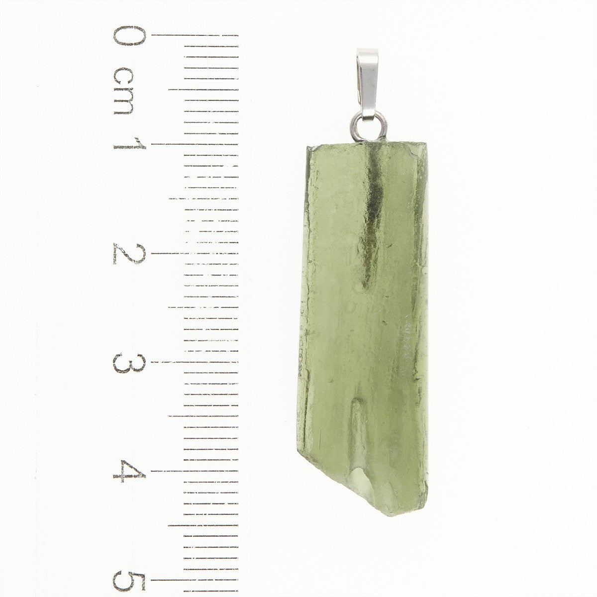Silver pendant with a moldavite 26-007