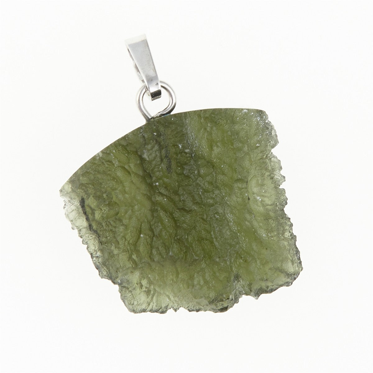 Silver pendant with a moldavite 26-012