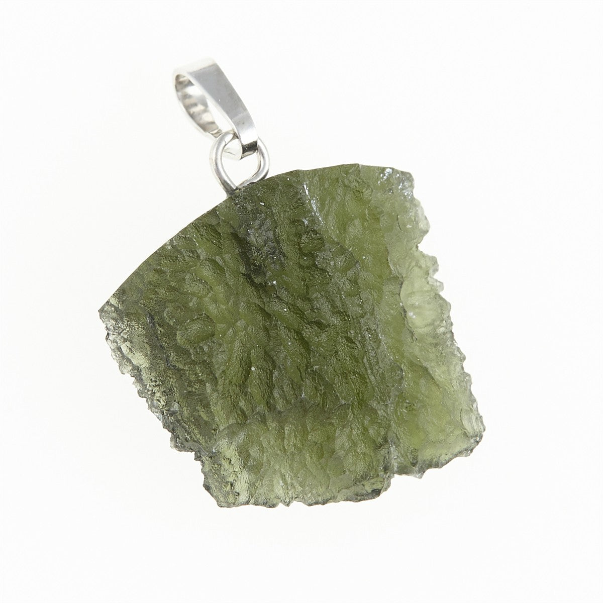 Silver pendant with a moldavite 26-012