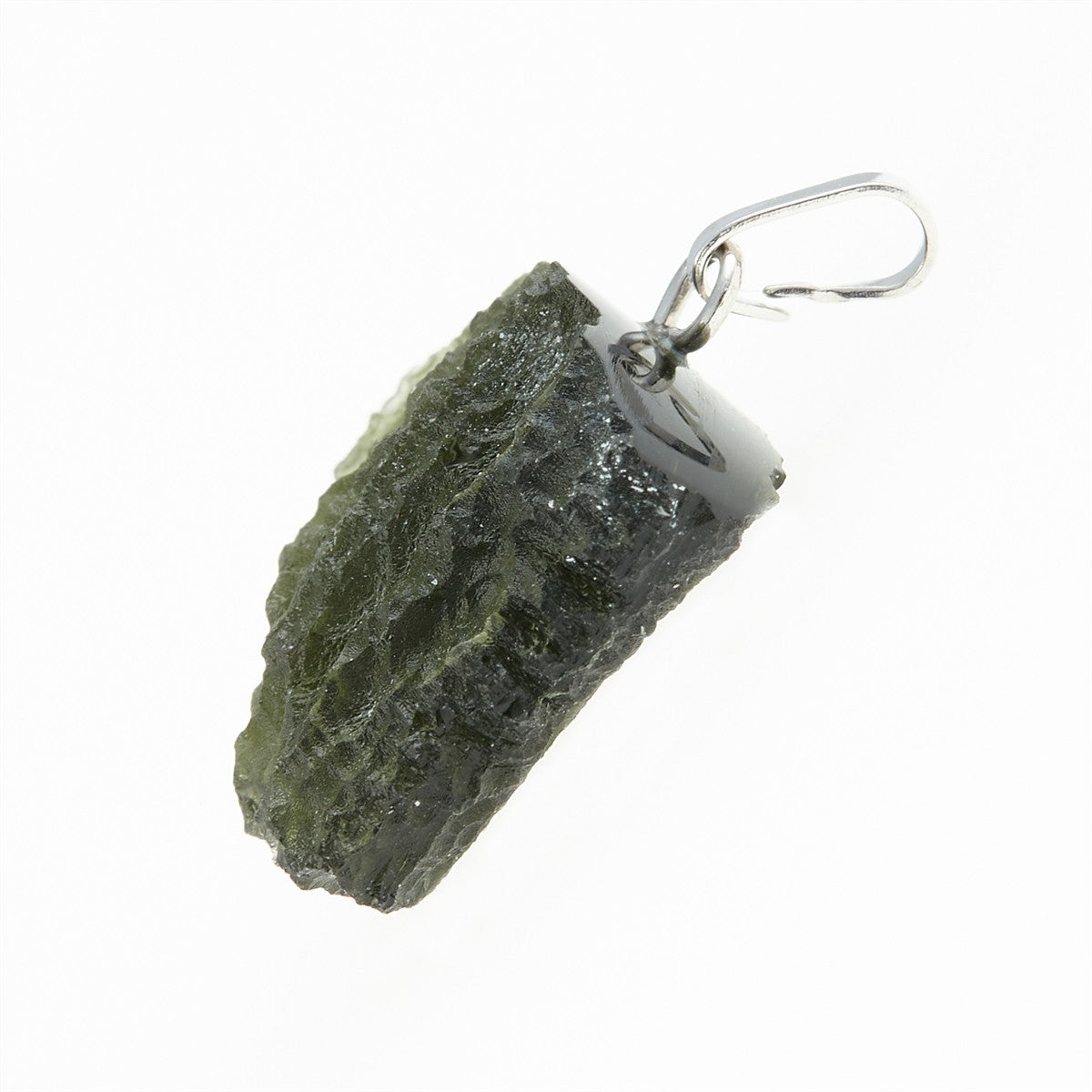 Silver pendant with a moldavite 26-012