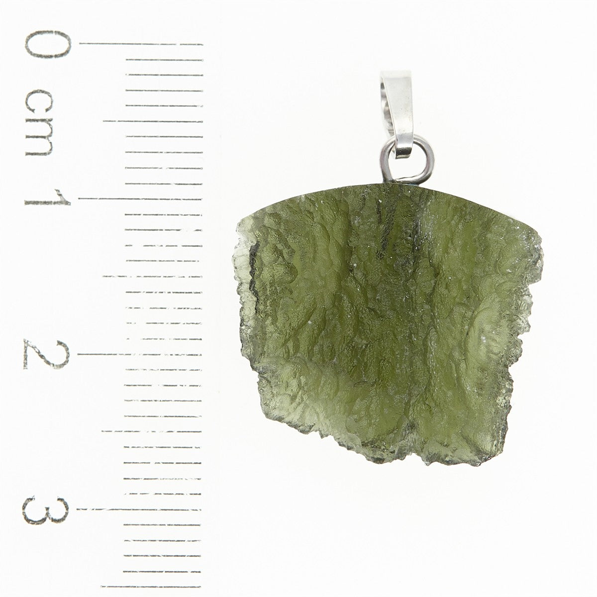 Silver pendant with a moldavite 26-012