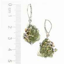 Orecchini in argento con Moldaviti naturali MKOL12318