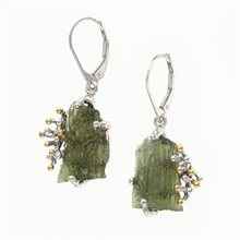 Orecchini in argento con Moldaviti naturali MKOL12319