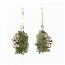 Orecchini in argento con Moldaviti naturali MKOL12319