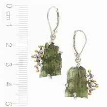 Orecchini in argento con Moldaviti naturali MKOL12319