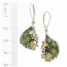 Orecchini in argento con Moldaviti naturali MKOL12322