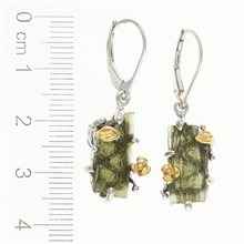 Orecchini in argento con Moldaviti naturali MKOL12323