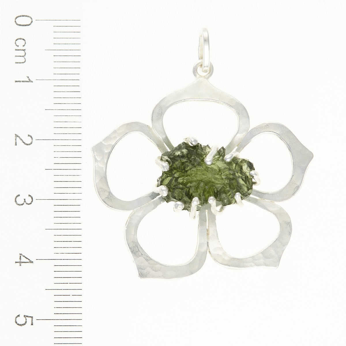 Pendant with natural moldavite - rose MKU12256