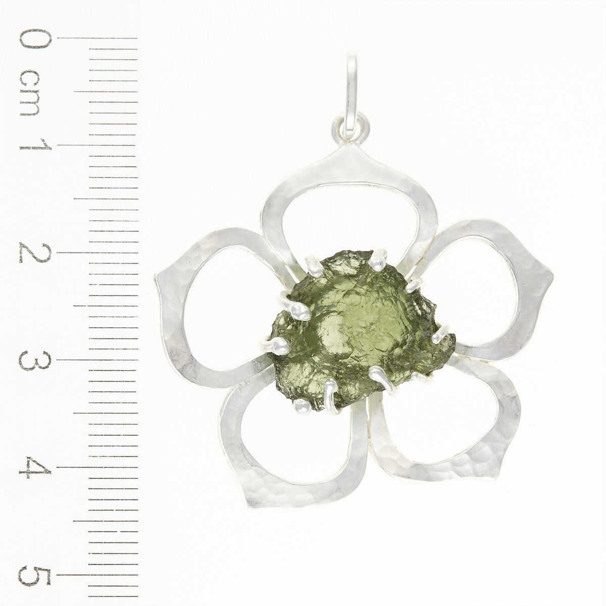 Pendant with natural moldavite - rose MKU12260