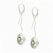 Orecchini in argento con codice moldavite MKU26-015