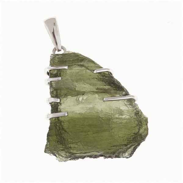 Silver pendant with moldavite 10263