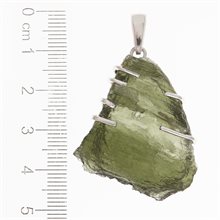 Silver pendant with moldavite 10263