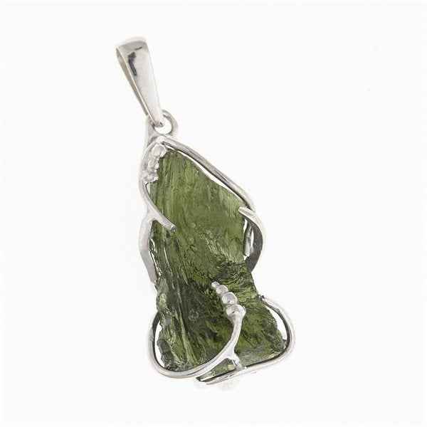 Ciondolo Argento con codice moldavite 10704